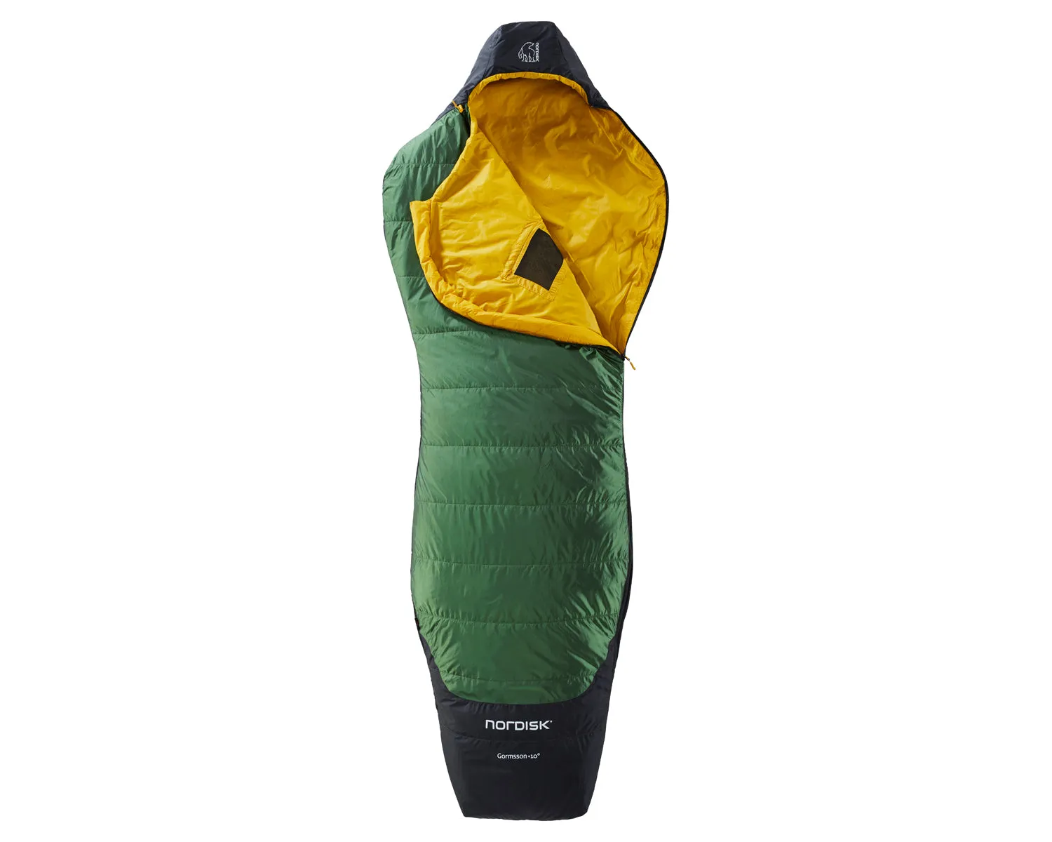 Gormsson  10° Curve sleeping bag - Artichoke Green/Mustard Yellow/Black