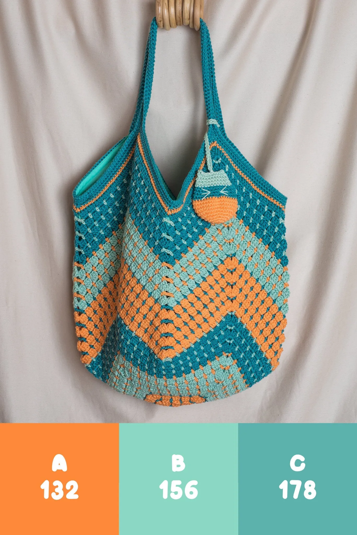 Granny Square Block Stitch Tote Bag Pattern & Kit