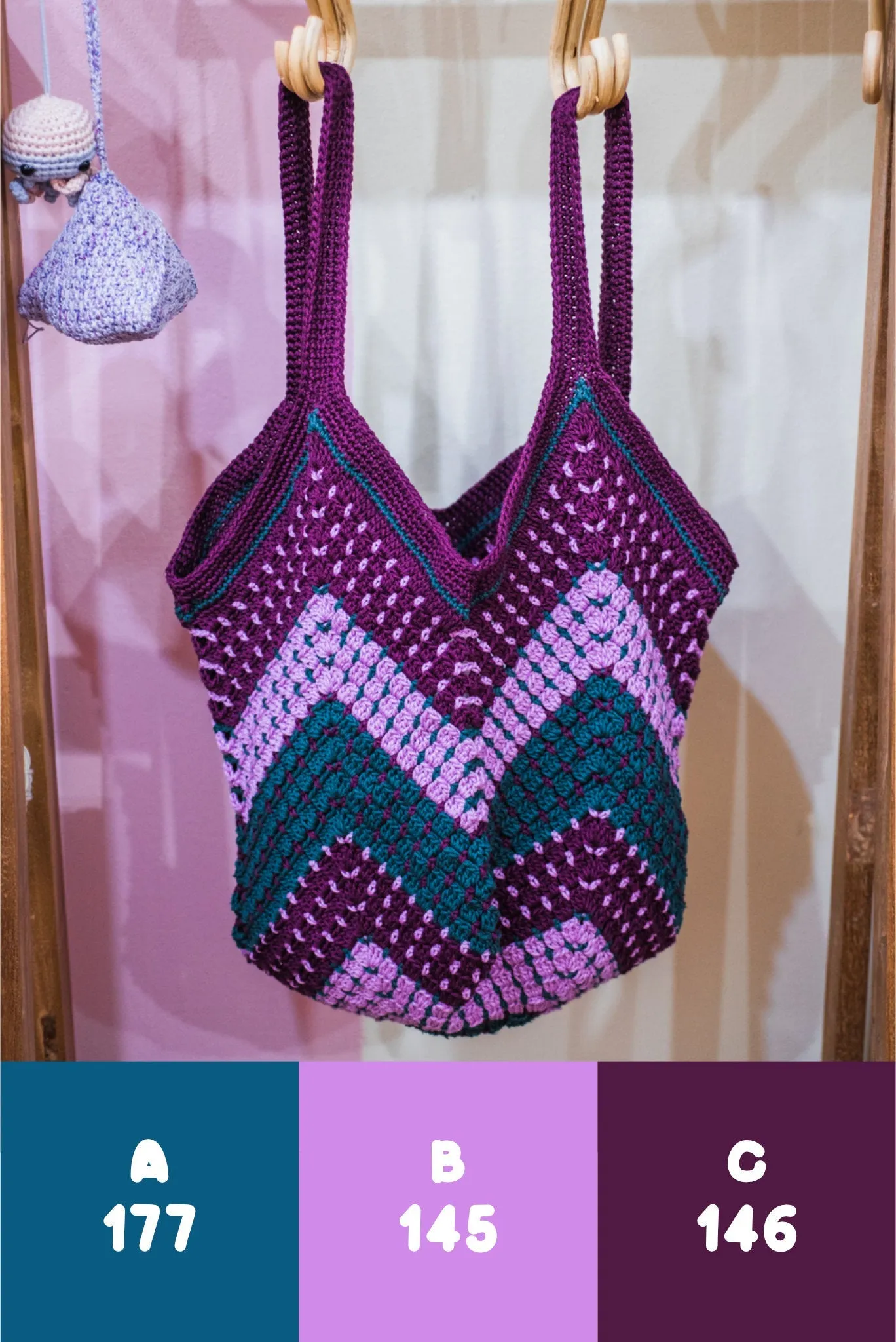 Granny Square Block Stitch Tote Bag Pattern & Kit