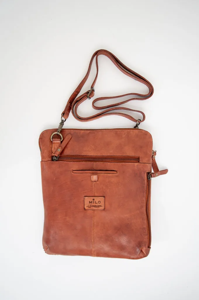 Handbag 097, Cognac, Leather