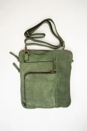 Handbag 097, Olive, Leather