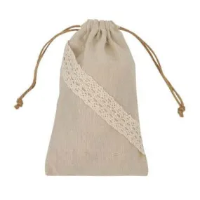 Jute Laced Drawstring Pouch