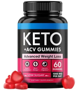 Keto Apple Cider Vinegar Gummies 1000mg Well Digested ACV Keto Gummies 60 pcs