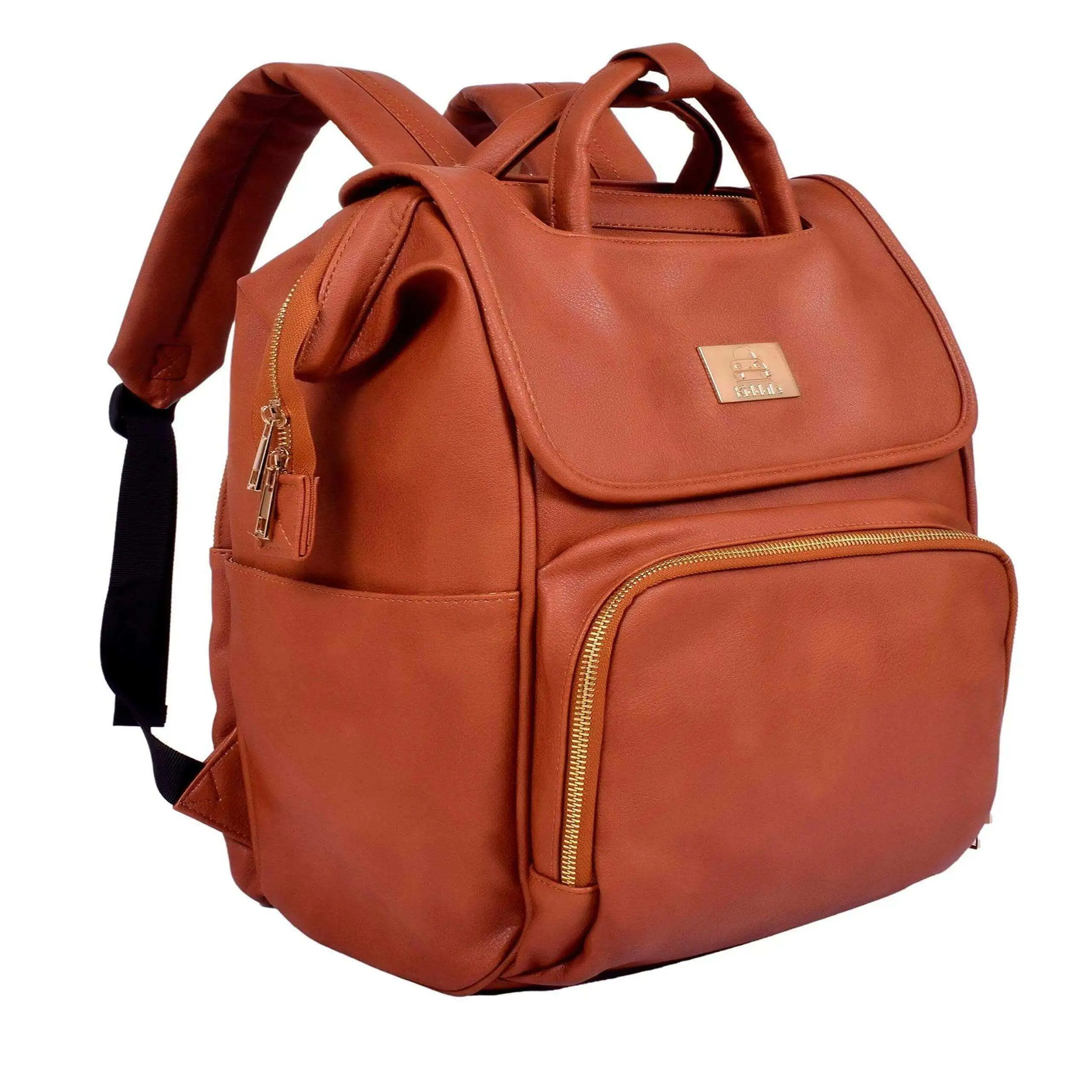 Kiddale Leather Diaper Backpack Bag for Smart Mom