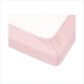 Kushies Organic Interlocked Fitted Crib Sheet in Light Pink