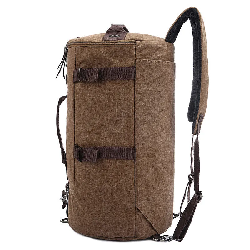 Large capacity man travel bag outdoor mountaineering backpack men bags hiking camping canvas bucket shoulder bag