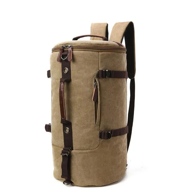 Large capacity man travel bag outdoor mountaineering backpack men bags hiking camping canvas bucket shoulder bag