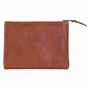 Leather Clutch - Brandy