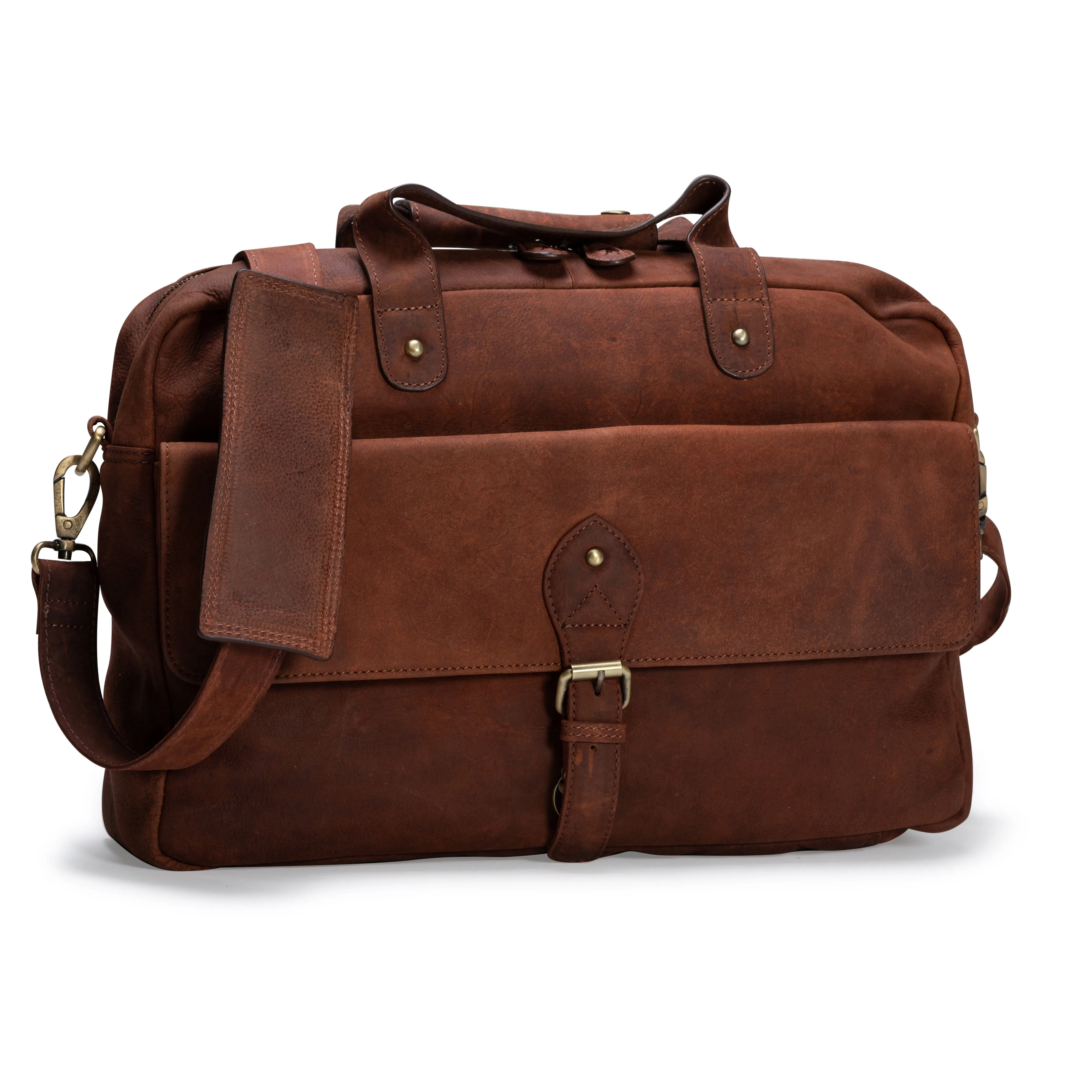 Leather Messenger Bag - Boston