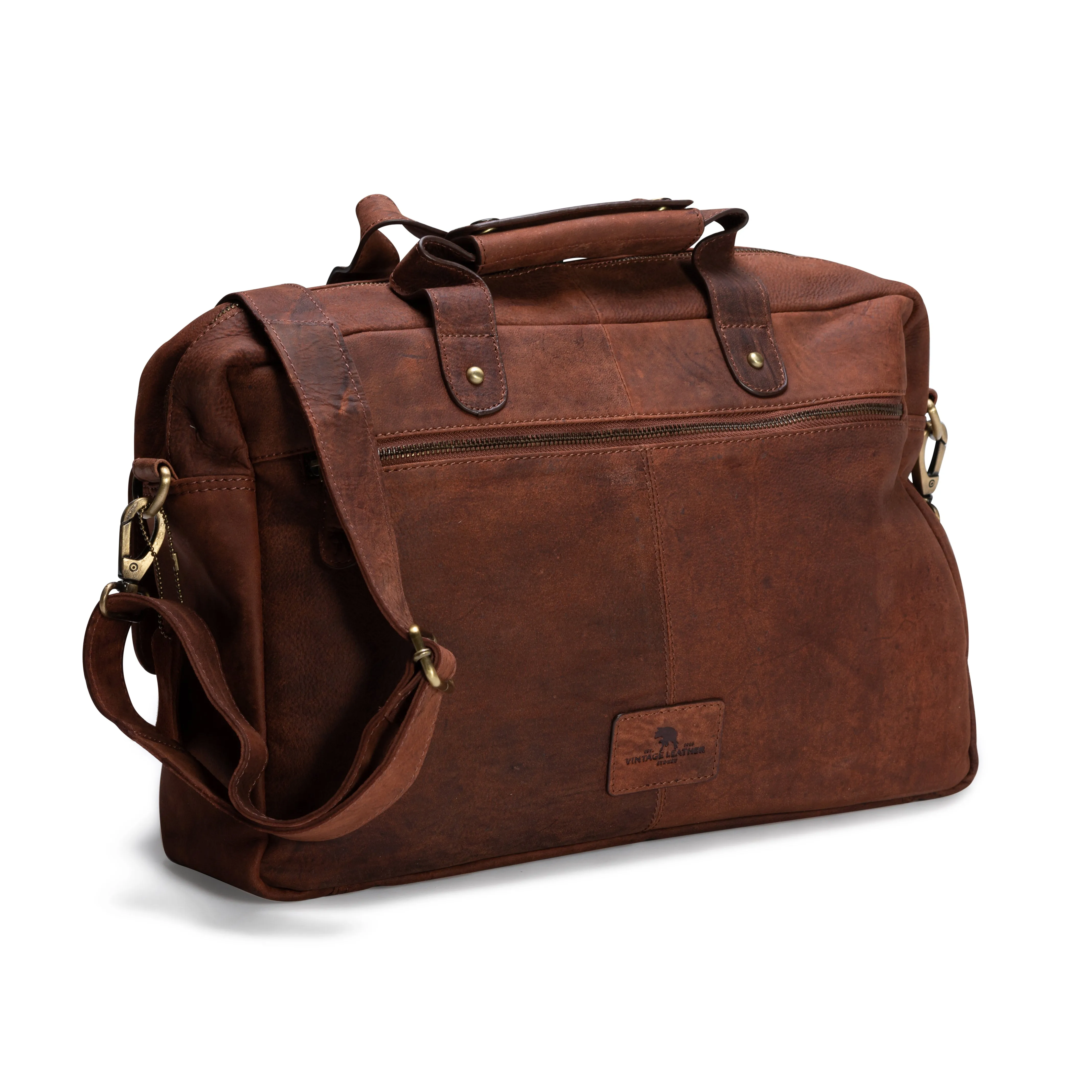 Leather Messenger Bag - Boston