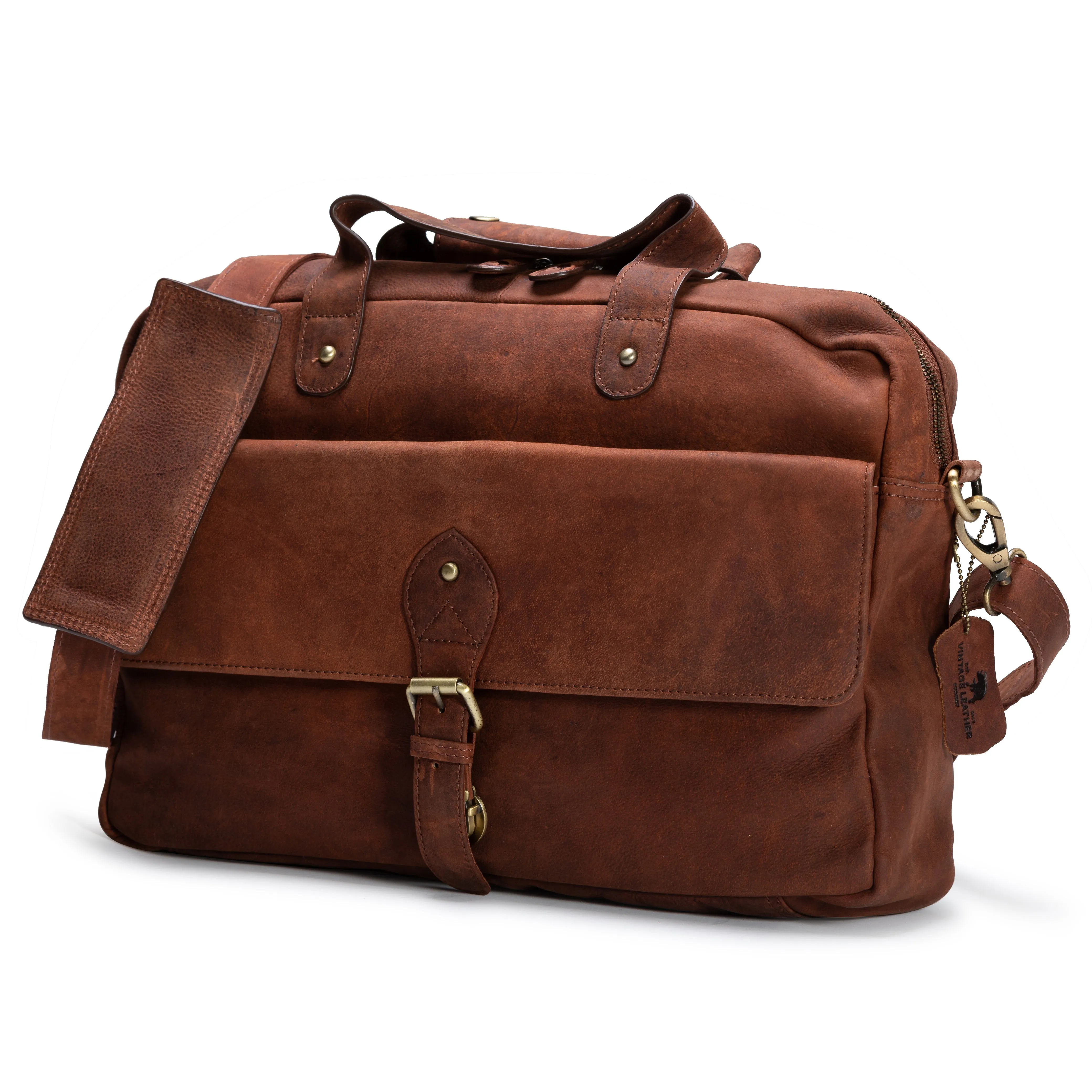 Leather Messenger Bag - Boston