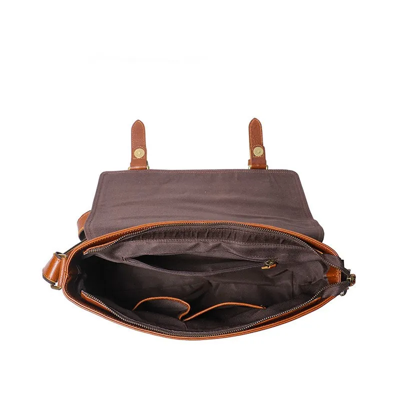 Leather Messenger Bag Full Grain Leather Shoulder Bag