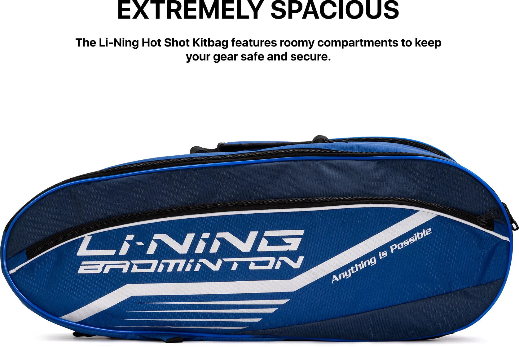 Li-Ning Hot Shot Badminton Kit Bag Kit Bag (Blue) (Size - Standard/50 L)