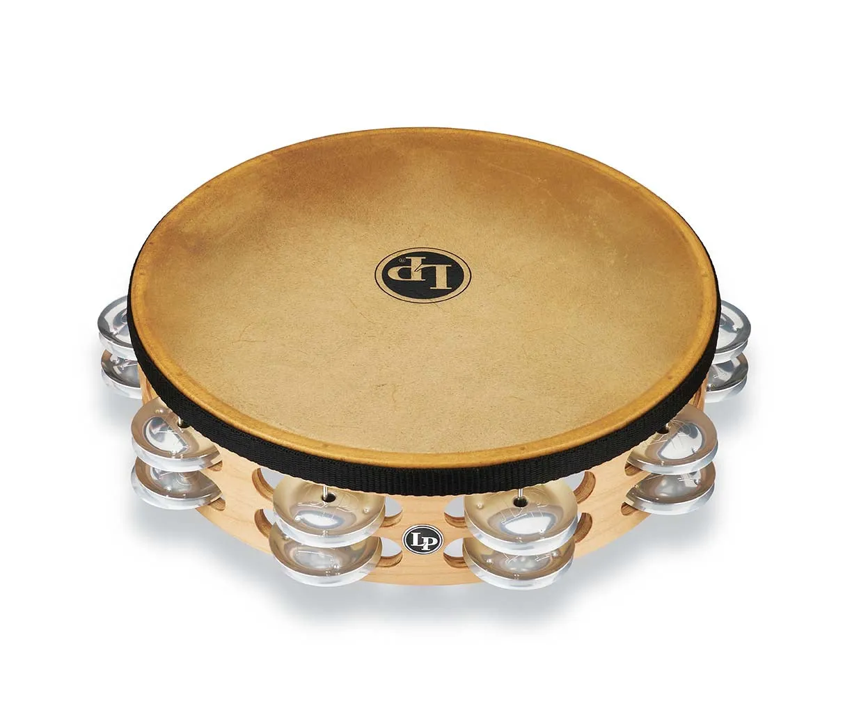 LP Pro 10 Inch Double Row Headed Tambourine - Aluminum