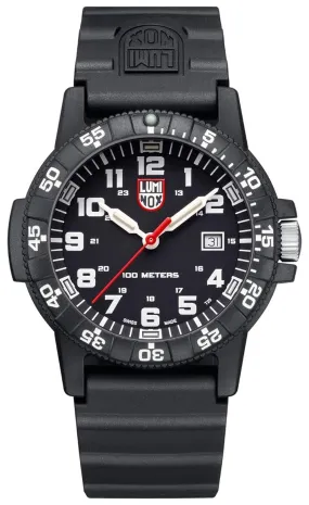 Luminox Leatherback SEA Turtle Giant CARBONOX Black Dial Black Rubber Strap Date Quartz Mens Watch XS.0321