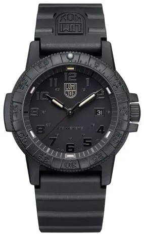 Luminox Leatherback SEA Turtle Giant CARBONOX Black Dial Black Rubber Strap Date Quartz Mens Watch XS.0321.BO