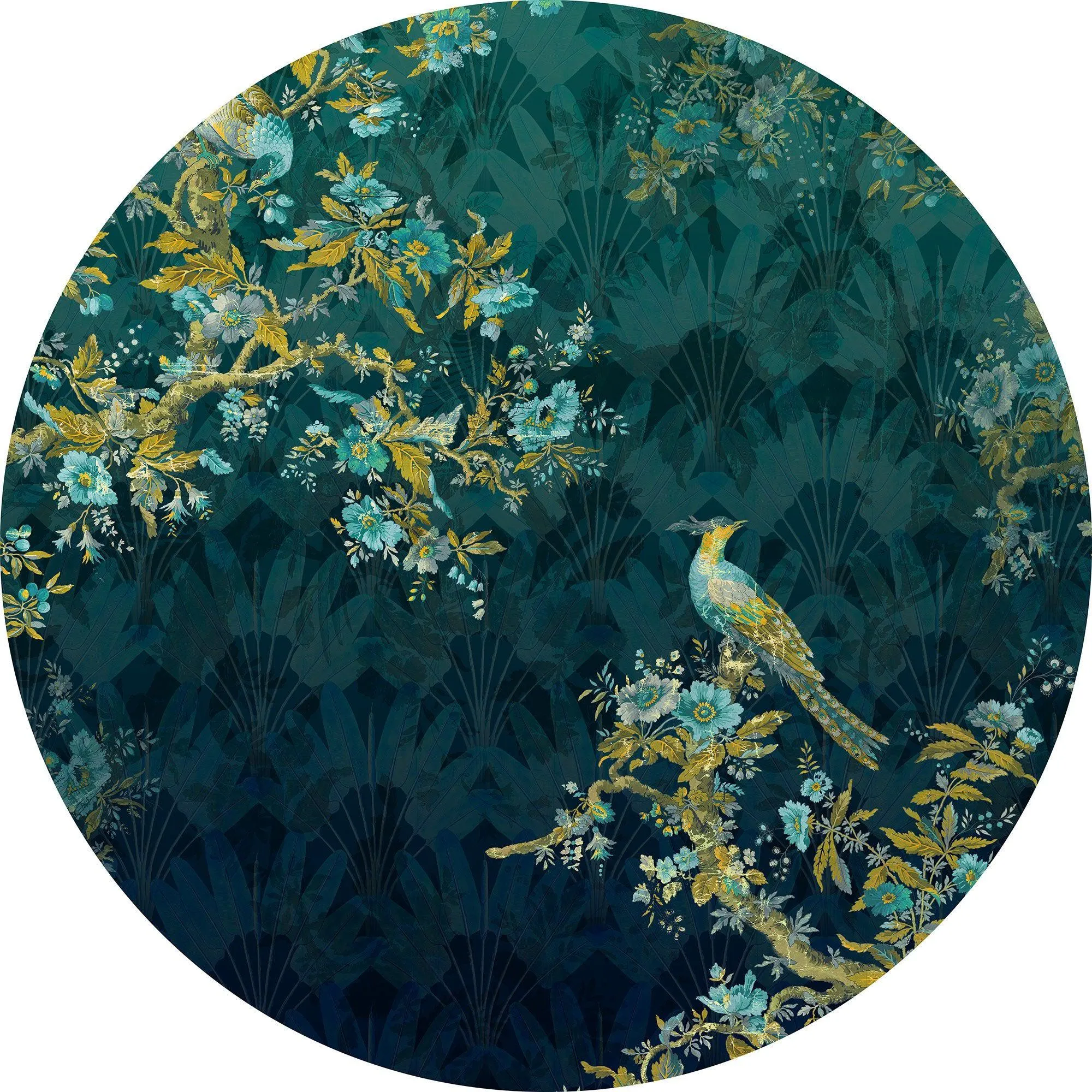 Majestic Birds Circle Wallpaper (Self-Adhesive)