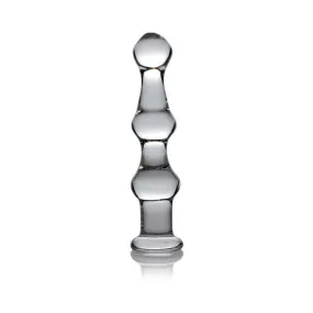 Mammoth 3 Bumps Glass Dildo Clear