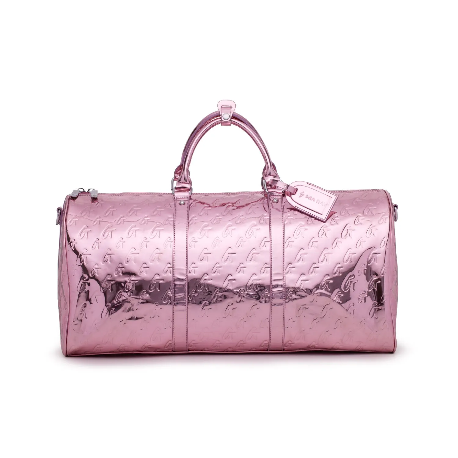 METALLIC MONOGRAM DUFFLE BAG - METALLIC PINK