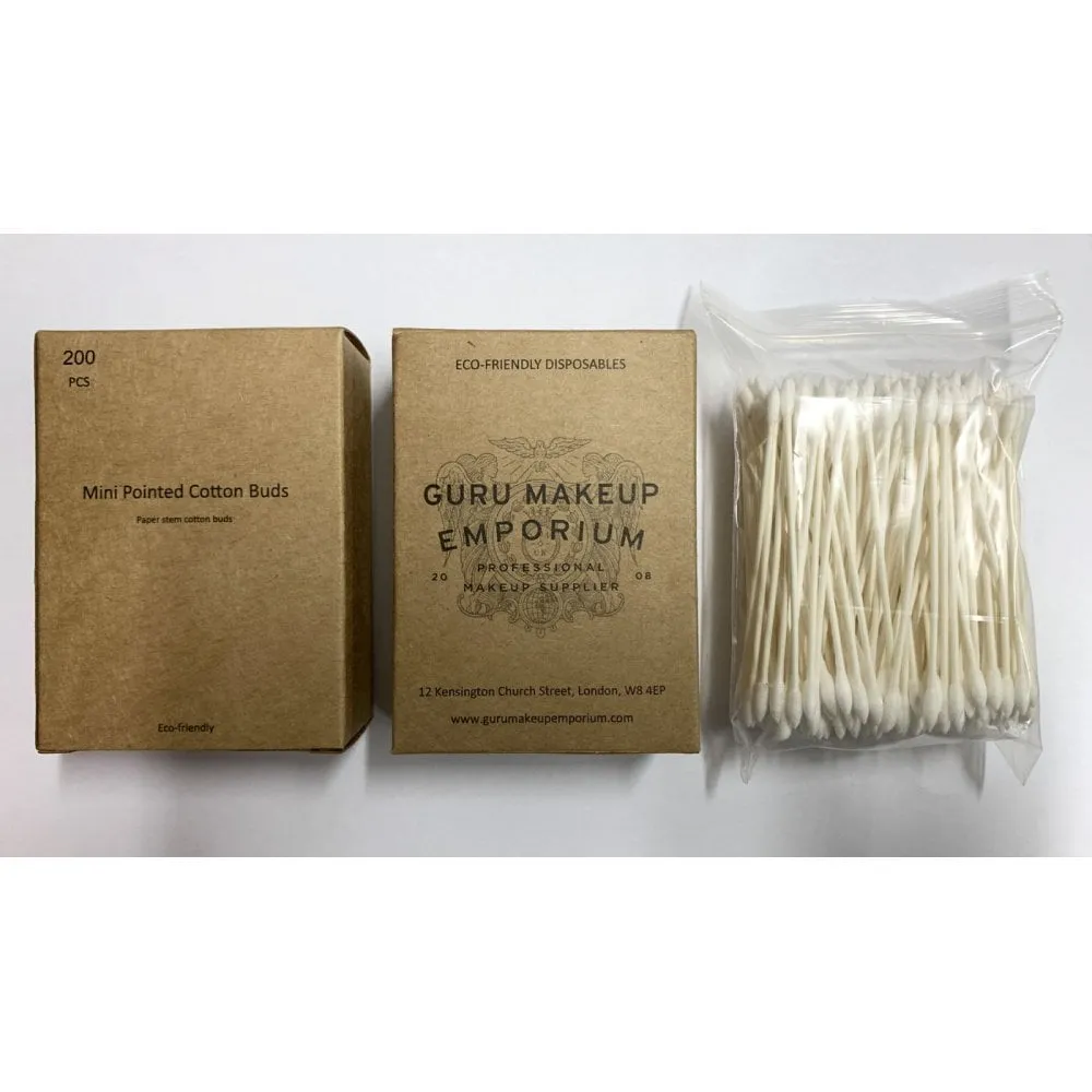 MINI POINTED COTTON BUDS - ECO FRIENDLY - PAPER STEM