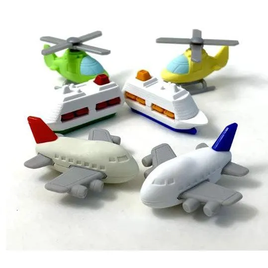 Miniature Puzzle Erasers  - Transportation Collection