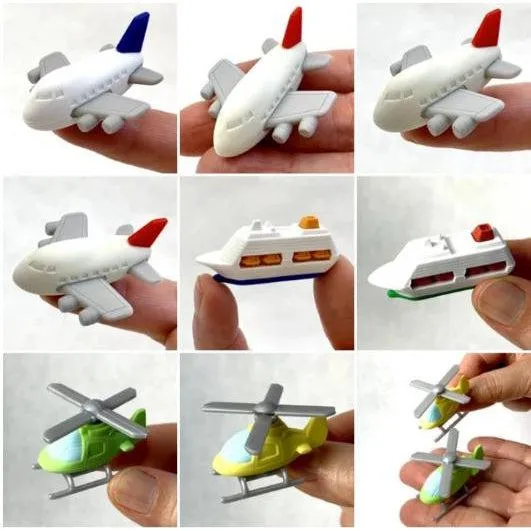 Miniature Puzzle Erasers  - Transportation Collection