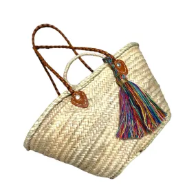 Moroccan Shopper with Colourful Tassel