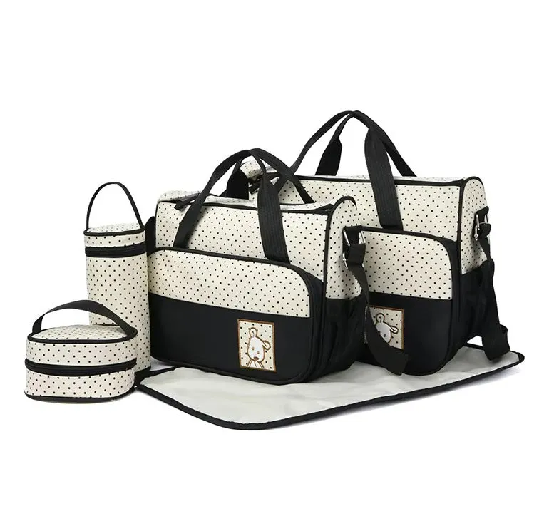 MumStyle 5-in-1 Multi-Function Diaper Bag - Large Capacity Mommy Tote