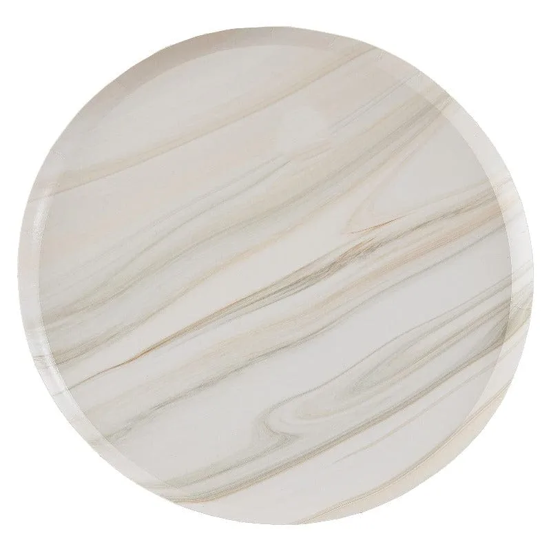 Natural Marble Print Plates (8 Pack)