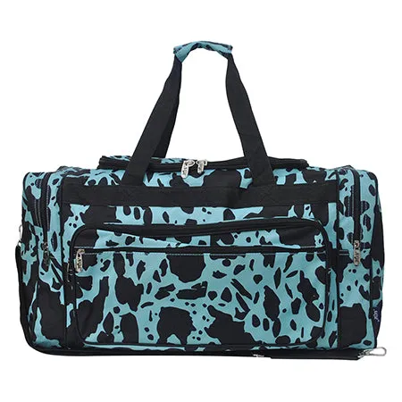 Neon Cow Turquoise NGIL Canvas 23" Duffle Bag