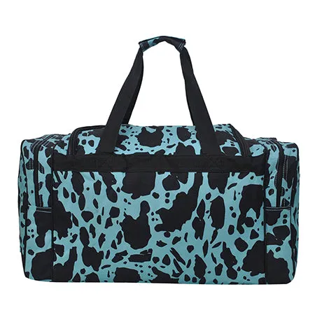 Neon Cow Turquoise NGIL Canvas 23" Duffle Bag