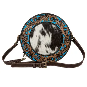 Night Gaze Hand-Tooled Round Bag