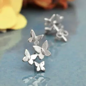 Nina Designs Earrings: Butterfly Cluster Post Earrings