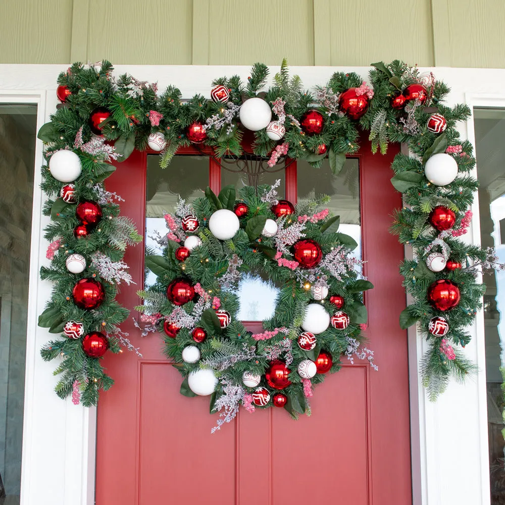 Nordic Red and White Garland (9-Foot)