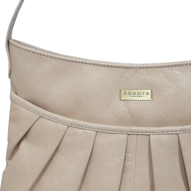 Nude Leather Shoulder Bag