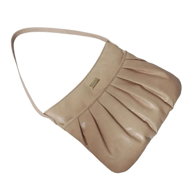 Nude Leather Shoulder Bag