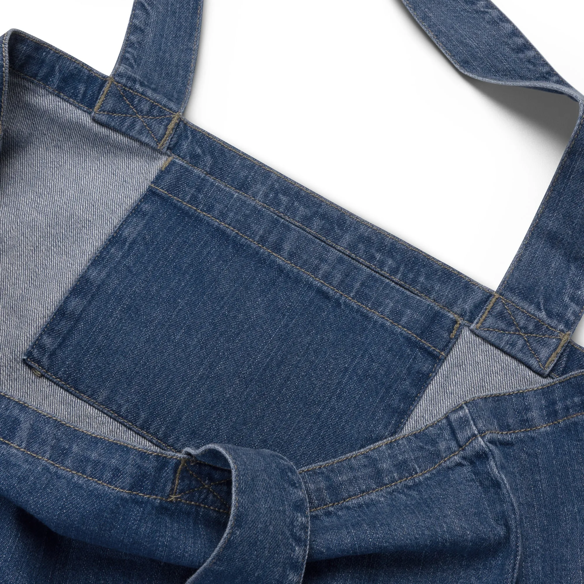 Organic denim tote bag, Feeling Happy