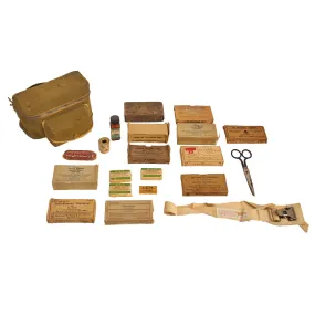 Original U.S. WWII US Army Air Forces C-47 Skytrain Aeronautic First Aid Kit - Rare 1st Pattern