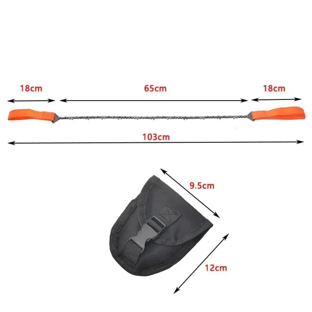 Portable Survival Chain Saw Chainsaws Emergency Camping Hiking Tool Pocket Hand Tool Pouch Outdoor Pocket Chain Saw