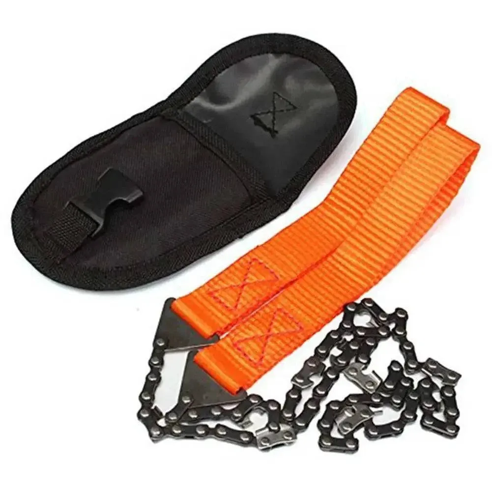 Portable Survival Chain Saw Chainsaws Emergency Camping Hiking Tool Pocket Hand Tool Pouch Outdoor Pocket Chain Saw