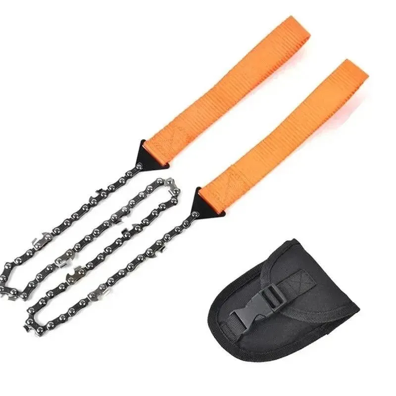 Portable Survival Chain Saw Chainsaws Emergency Camping Hiking Tool Pocket Hand Tool Pouch Outdoor Pocket Chain Saw