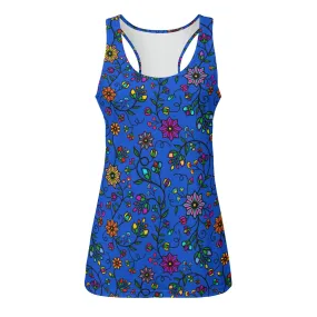 Prairie Paintbrush Blue Eco-friendly Women's Tank Top