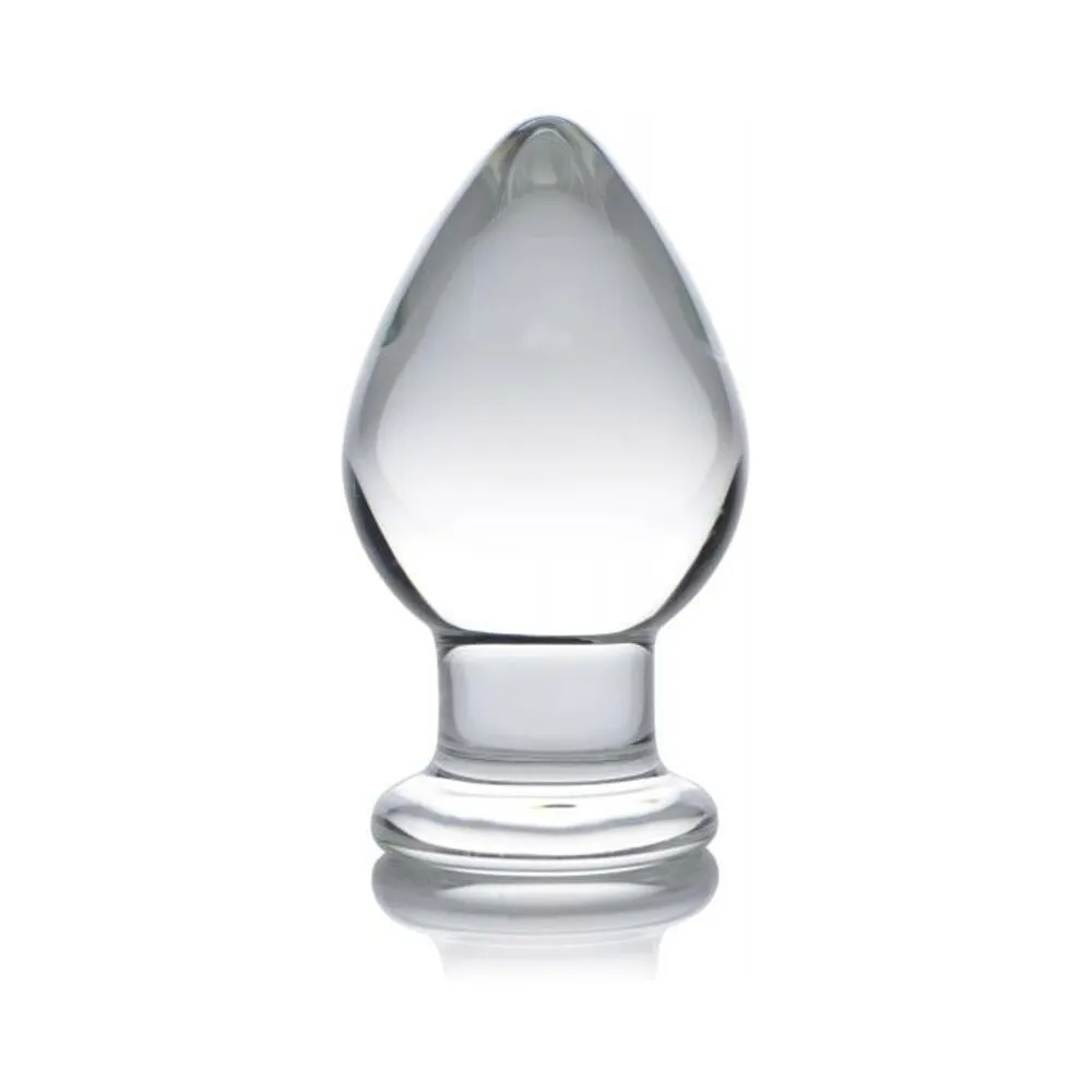 Prisms Molten Wide Glass Butt Plug Clear