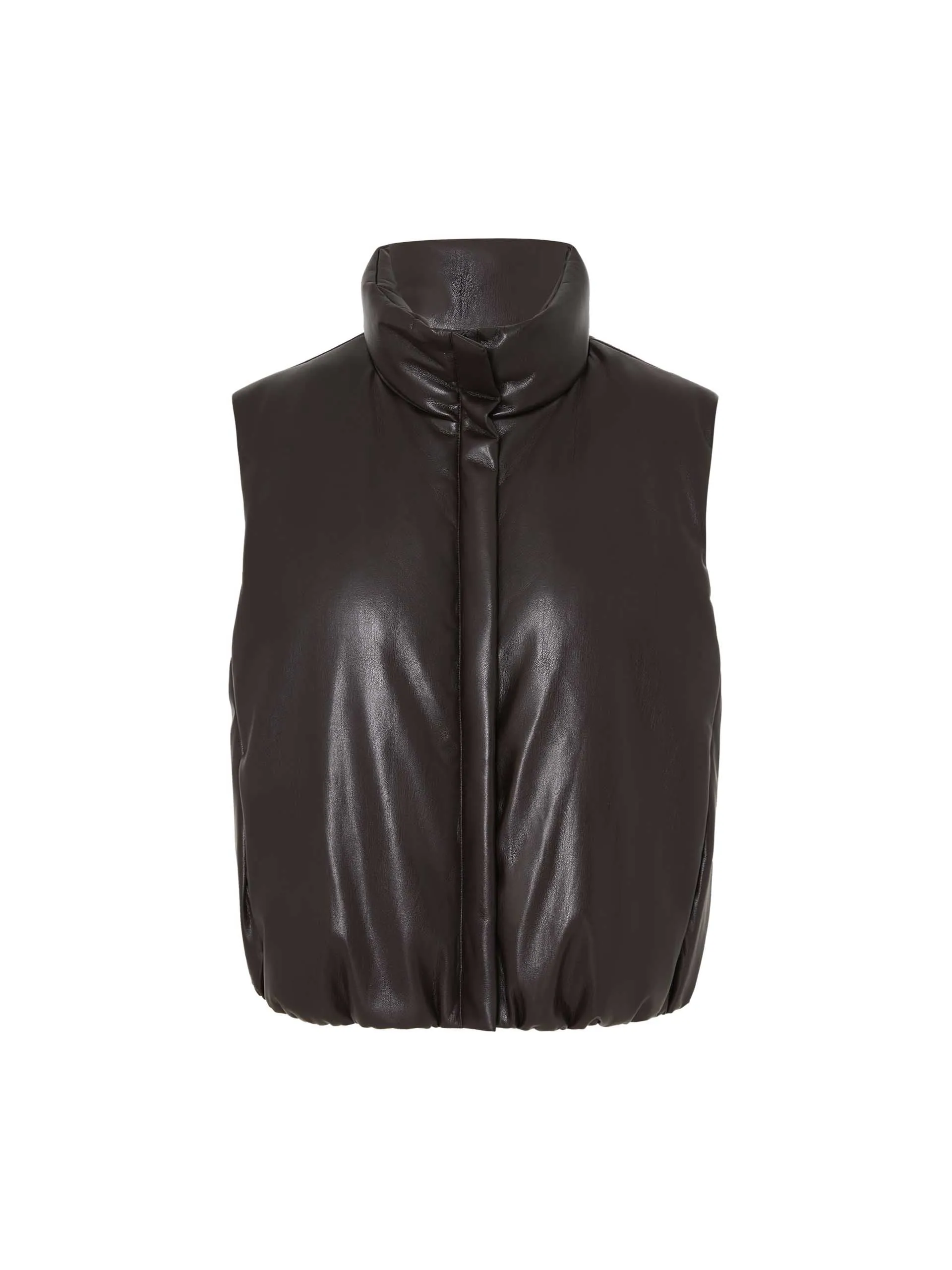 PU Leather Puffer Waistcoat