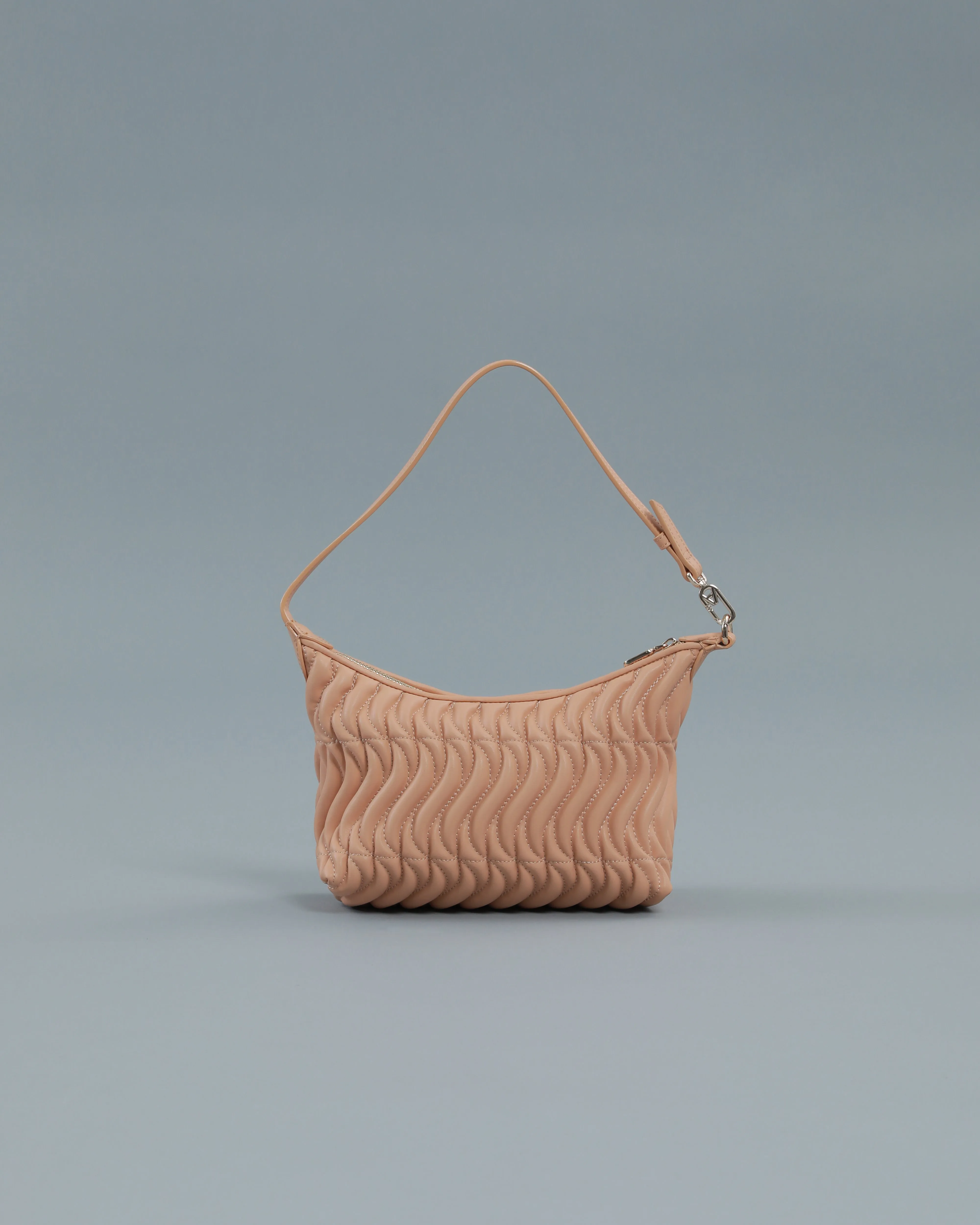 Quilted Shoulder Bag in Beige