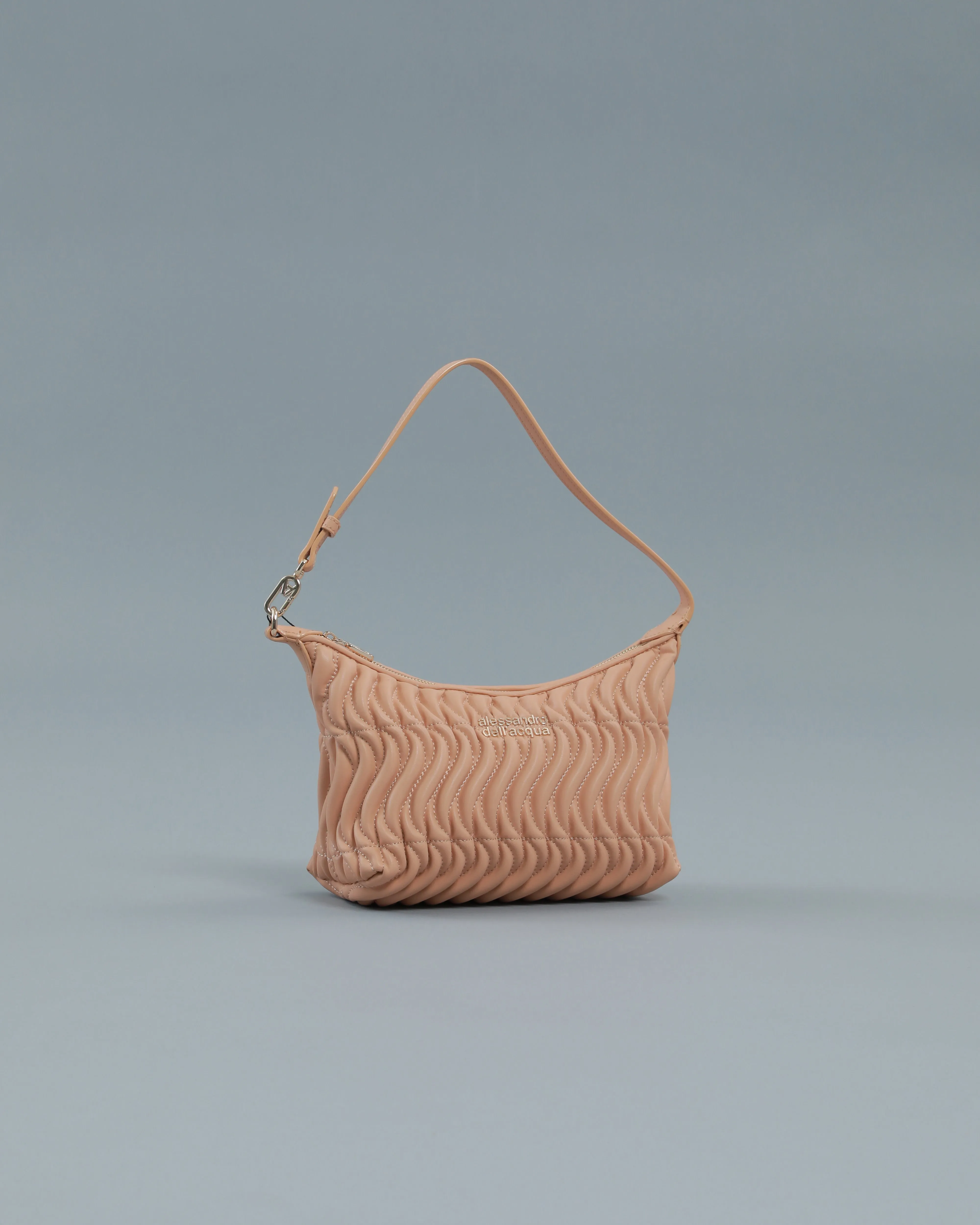 Quilted Shoulder Bag in Beige