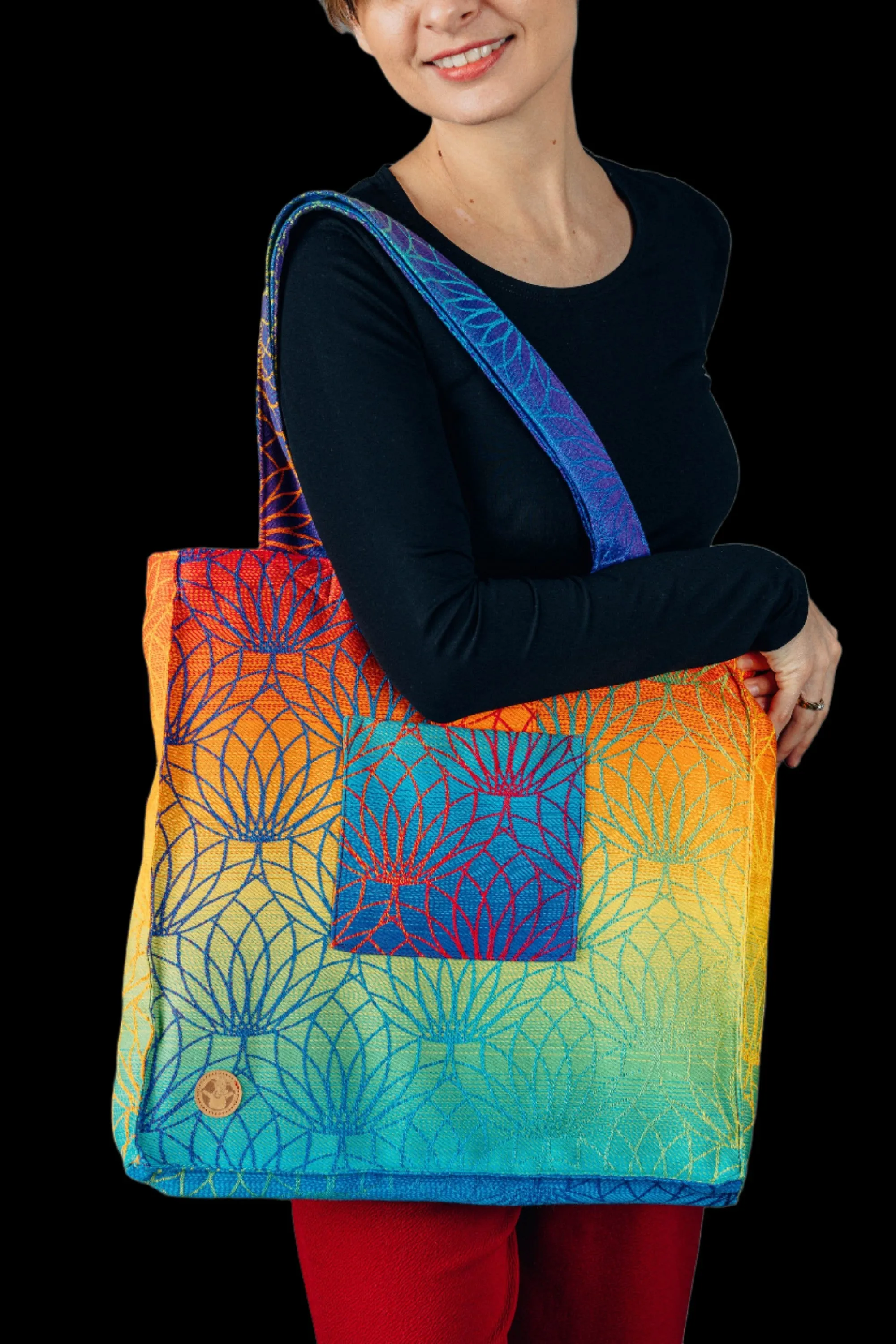 Rainbow Lotus Shoulder Bag by LennyLamb