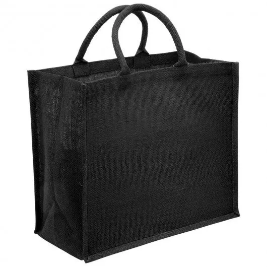 Random Stuff Black Jute Bag