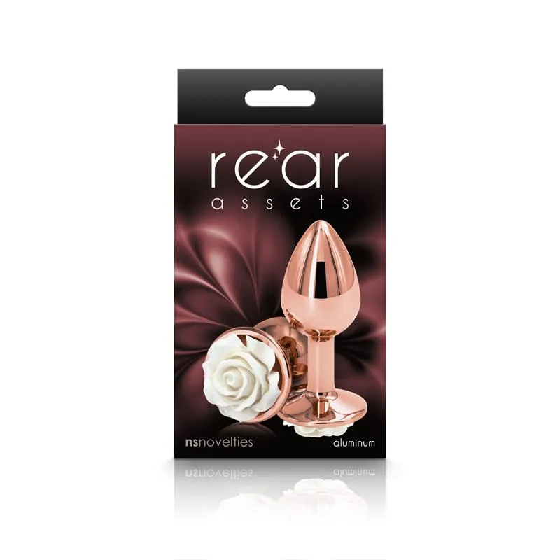 Rear Assets White Rose Gold Anal Plug by NS