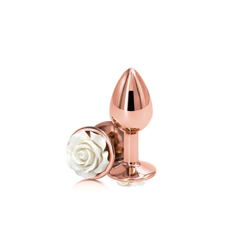 Rear Assets White Rose Gold Anal Plug by NS